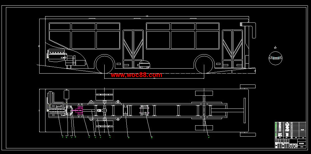 （全套CAD）混合動力客車傳動系統設計（終稿）CAD截圖02
