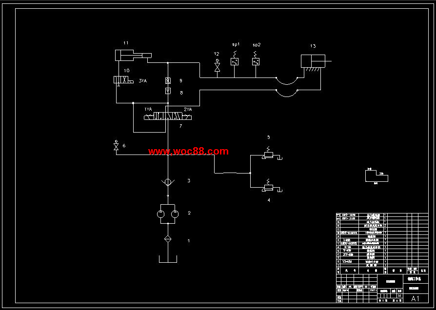 （全套CAD）汽車大梁生產線全液壓鉚接機液壓系統設計（終稿）CAD截圖06