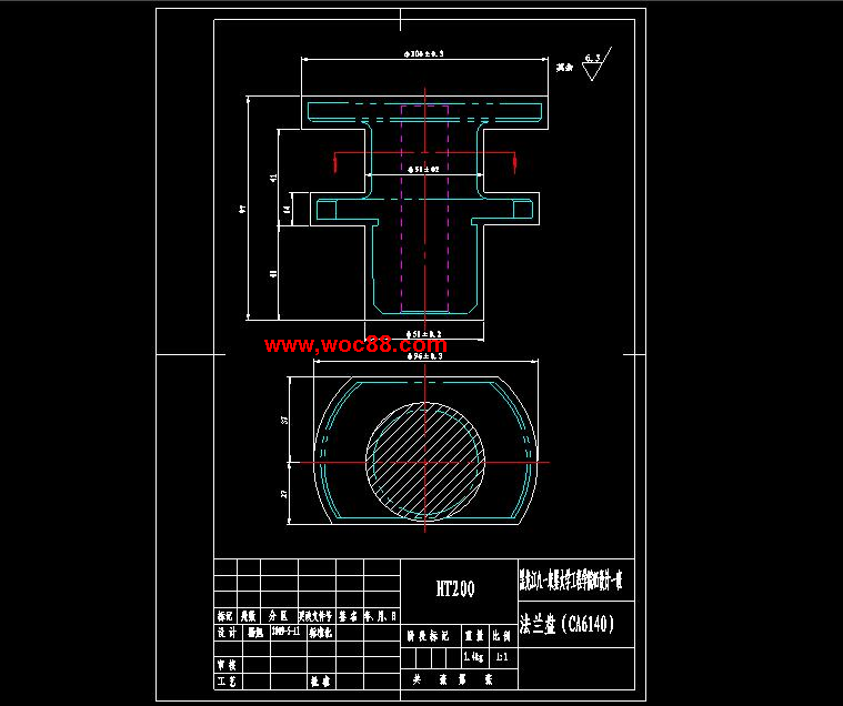 （全套CAD）法蘭盤831004加工工藝規程及銑距軸線兩側面34平面夾具設計（終稿）CAD截圖04