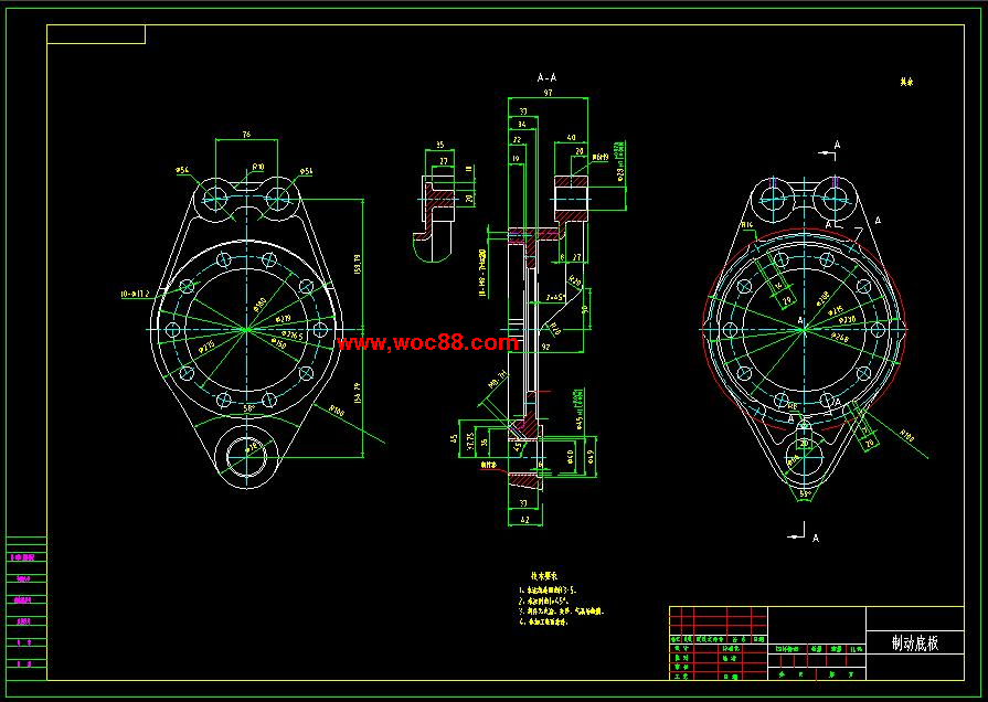 （全套CAD）汽車鼓式制動器設計（終稿）CAD截圖02