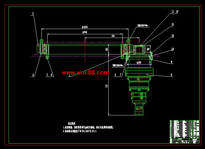 （全套CAD）混凝土泵車回轉機構及臂架油缸和回轉臺的設計（終稿）CAD截圖02