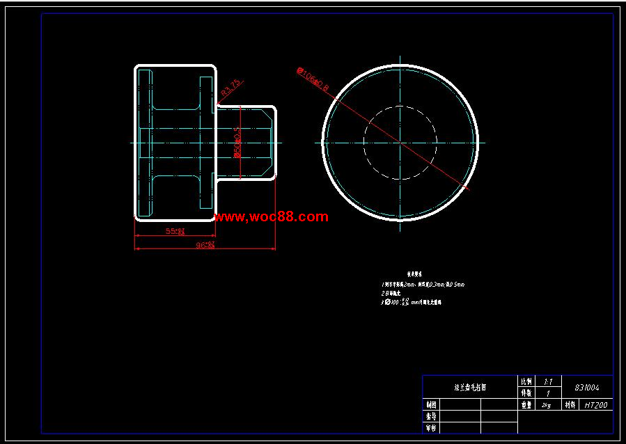 （全套CAD）法蘭盤831004加工工藝及鉆φ6孔夾具設計（終稿）CAD截圖05