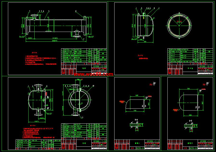 （全套CAD）浮頭式換熱器設計（終稿）CAD截圖04