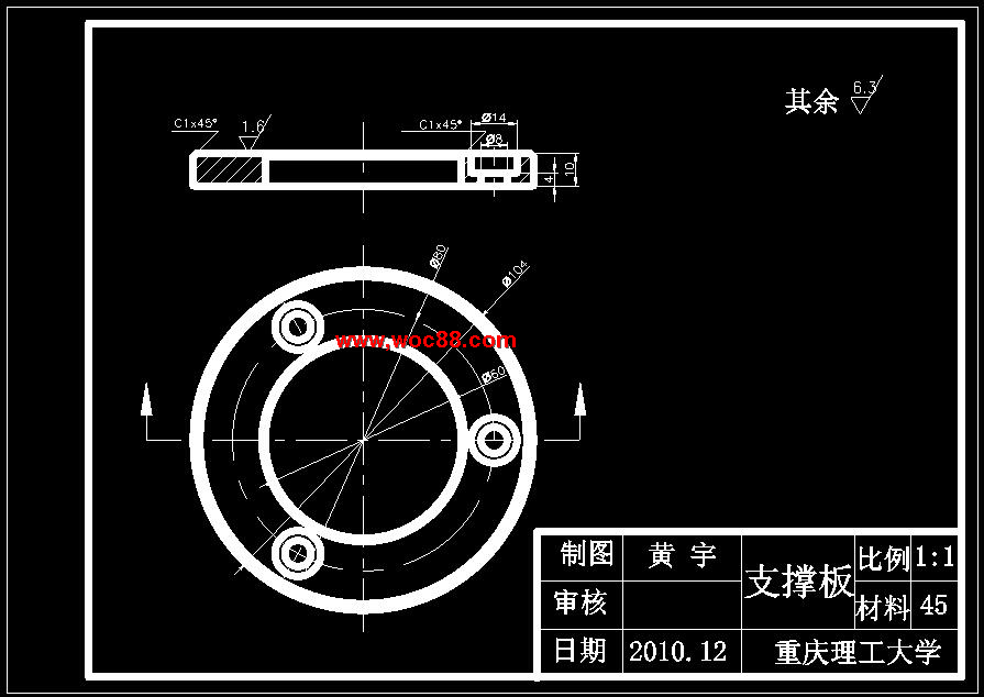 （全套CAD）法蘭盤831004加工工藝規程及銑距零件中心線24和34兩平面兩側面夾具設計（終稿）CAD截圖05