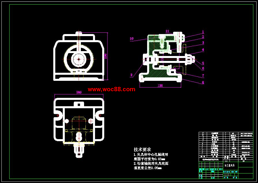 （全套CAD）法蘭盤831004加工工藝規程及鉆φ4孔夾具設計（終稿）CAD截圖05