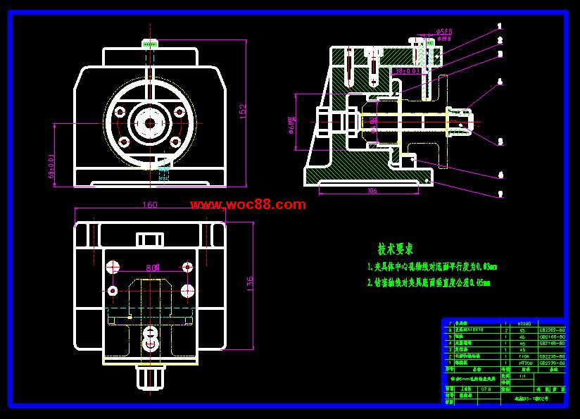 （全套CAD）法蘭盤831004加工工藝及鉆φ6孔夾具設計（終稿）CAD截圖02
