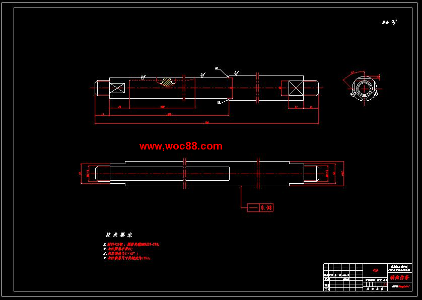 （全套CAD）汽車齒輪齒條式轉向器設計（終稿）CAD截圖05