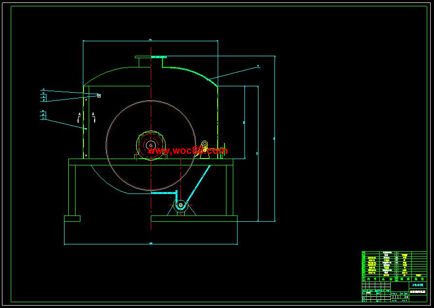 （全套CAD）滾筒干燥器設計（終稿）CAD截圖06