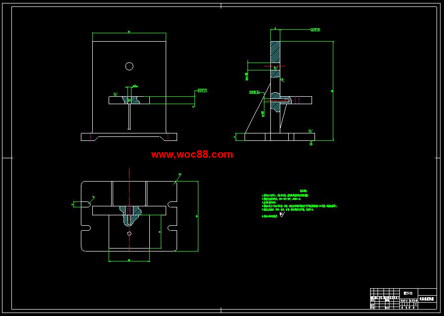 （全套CAD）法蘭盤831004加工工藝規程及銑距軸線兩側面34平面夾具設計（終稿）CAD截圖02
