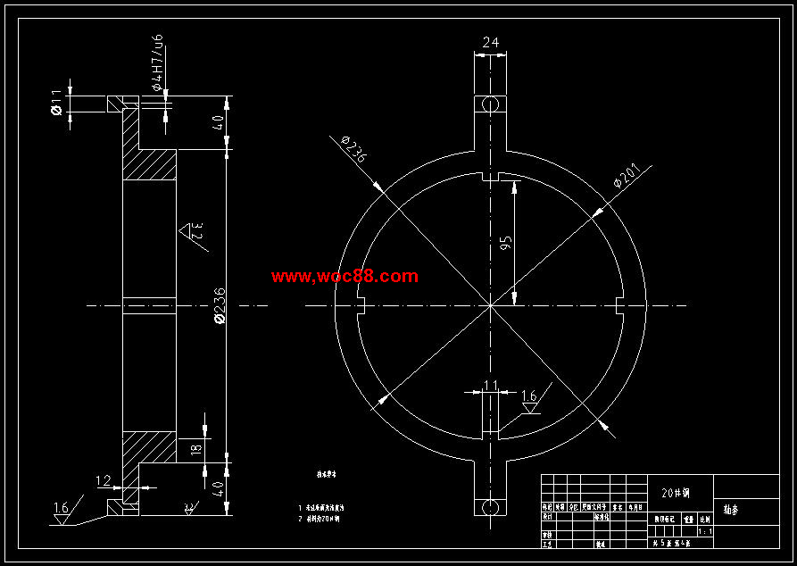 （全套CAD）油電混合動力汽車行星齒輪箱設計（終稿）CAD截圖08