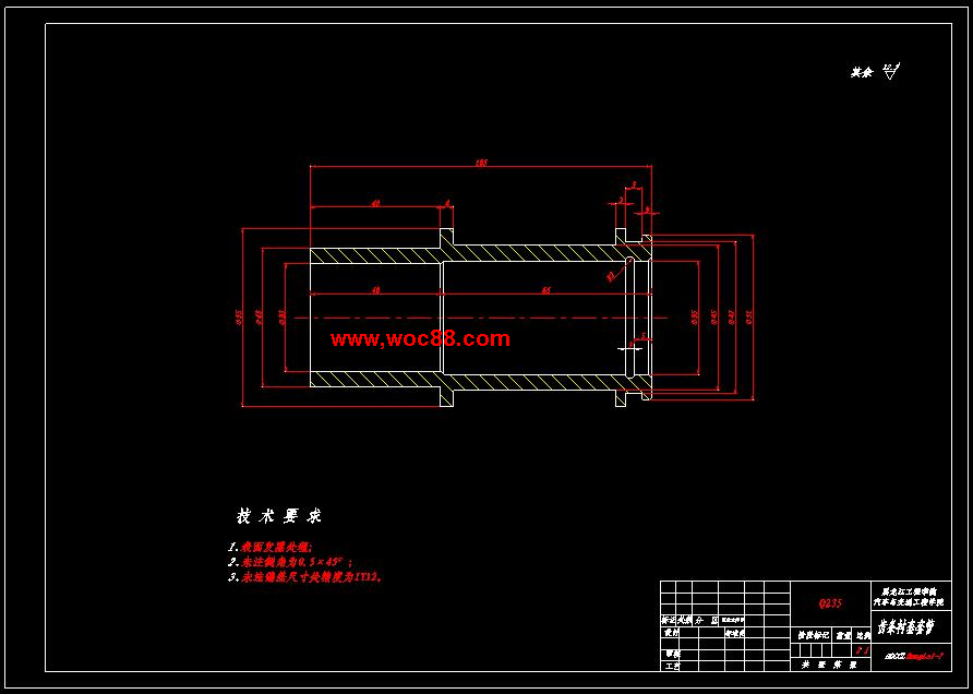 （全套CAD）汽車齒輪齒條式轉向器設計（終稿）CAD截圖02