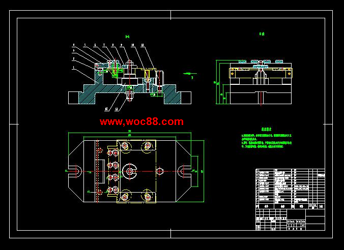 （全套CAD）浮動底板工藝和夾具設計（終稿）CAD截圖01