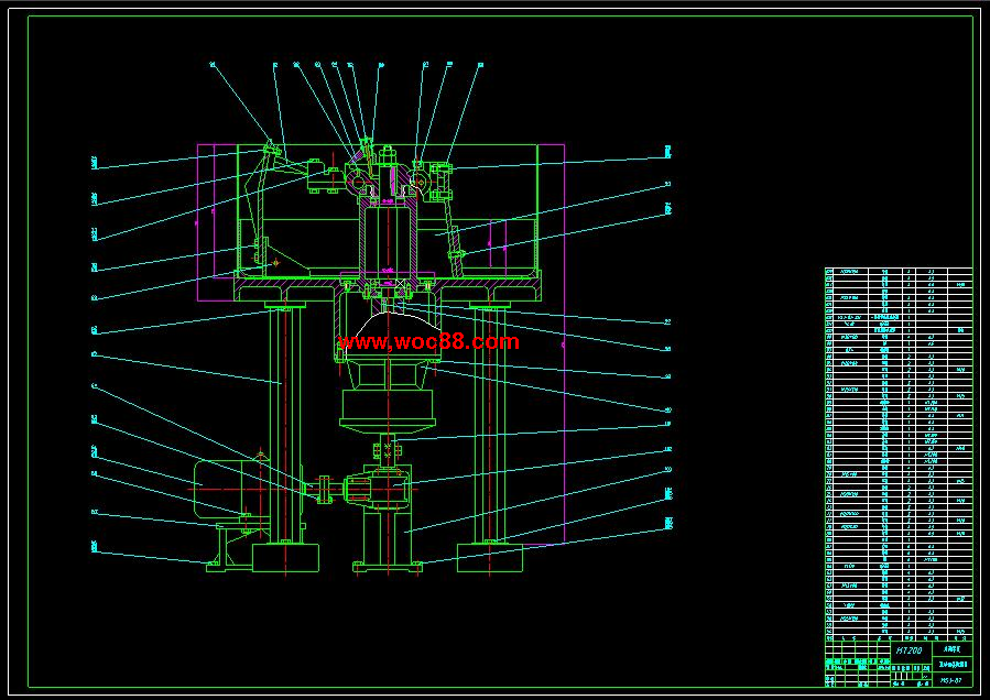 （全套CAD）混輾式混砂機機械結構設計（終稿）CAD截圖03