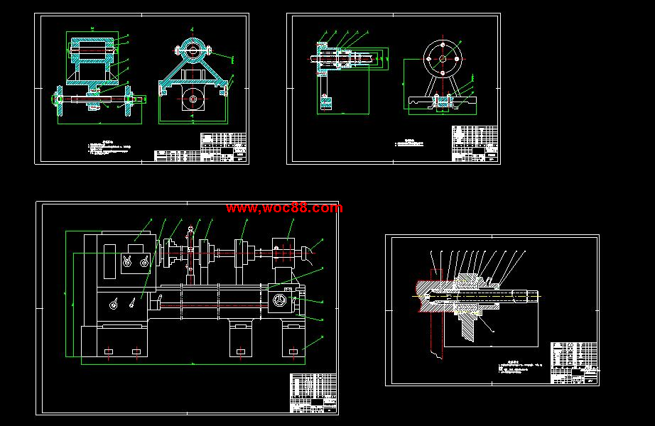 （全套CAD）深孔加工專用機床設計（終稿）CAD截圖05