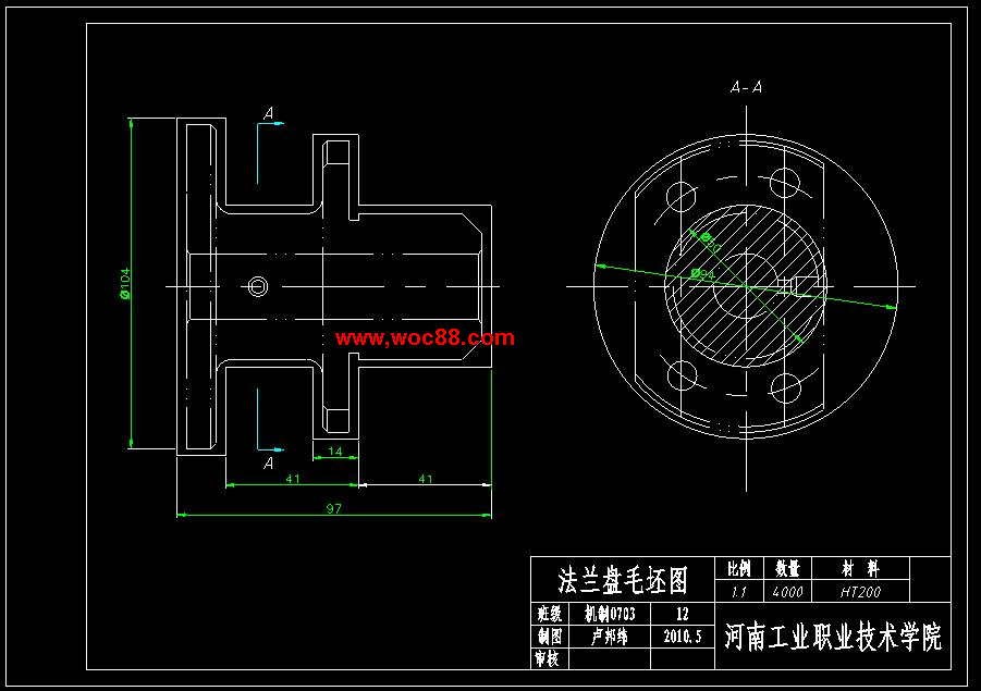 （全套CAD）法蘭盤831004加工工藝及鉆4XΦ9孔夾具設計（終稿）CAD截圖05