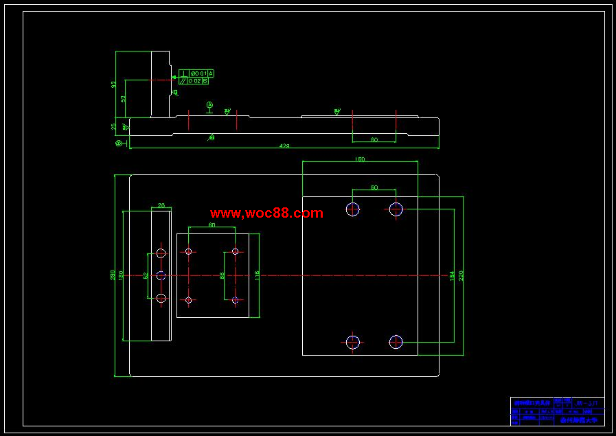 （全套CAD）活動鉗口零件的機械加工工藝規程及專用夾具設計（終稿）CAD截圖02
