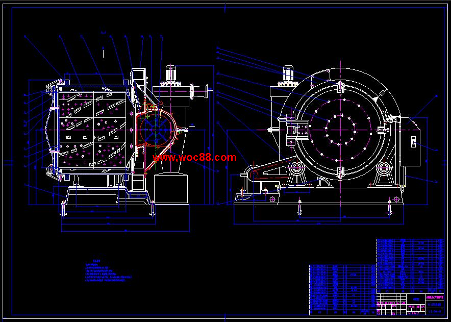 （全套CAD）滾筒式拋丸清理機的總體和結構設計（終稿）CAD截圖02