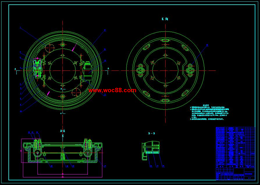 （全套CAD）油電混合動力汽車行星齒輪箱設計（終稿）CAD截圖07