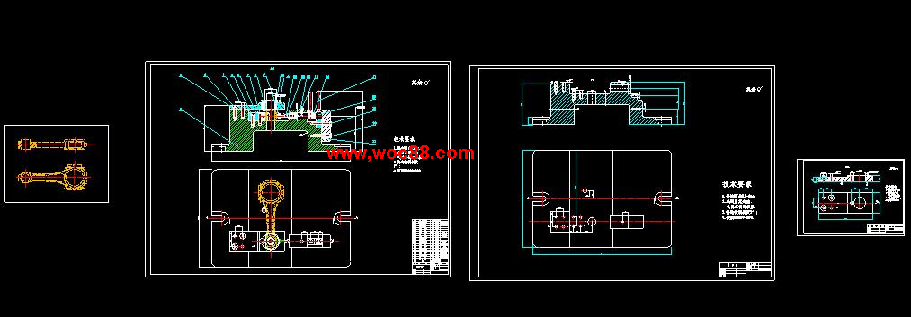 （全套CAD）汽車連桿加工工藝及夾具設計（終稿）CAD截圖05