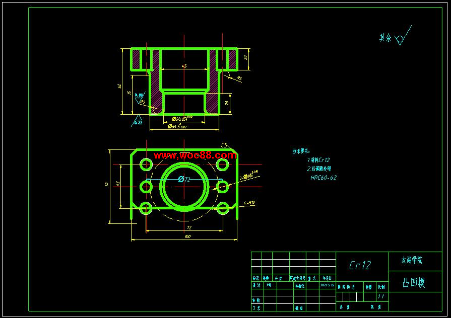 （全套CAD）深筒件的沖壓工藝及模具設計（終稿）CAD截圖06