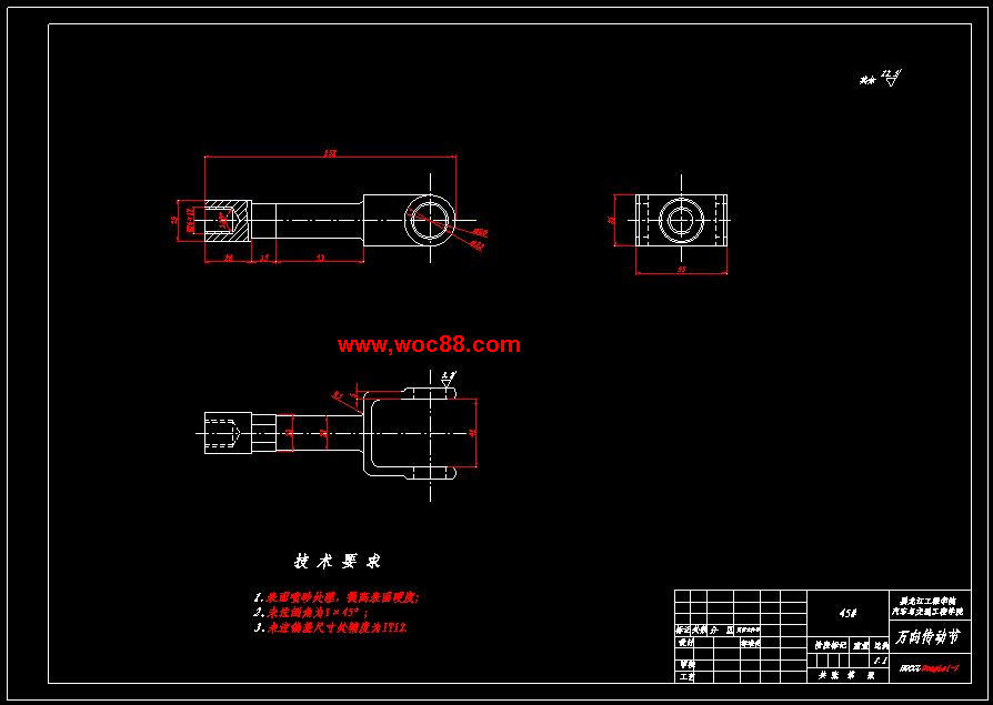 （全套CAD）汽車齒輪齒條式轉向器設計（終稿）CAD截圖03
