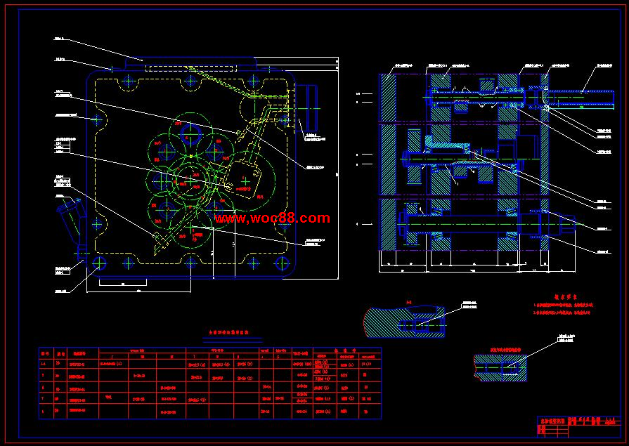 （全套CAD）汽車變速箱上蓋鉆孔組合機床設計（終稿）CAD截圖01