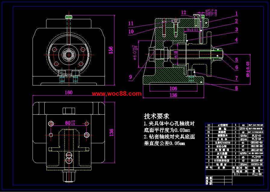 （全套CAD）法蘭盤831004加工工藝規程及鉆φ4孔夾具設計（終稿）CAD截圖01