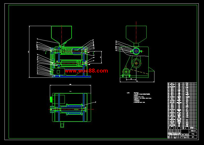 （全套CAD）混合式碾米機的設計（終稿）CAD截圖01