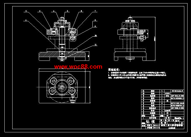（全套CAD）法蘭盤831004加工工藝規程及鉆4—φ9孔夾具設計（終稿）CAD截圖01