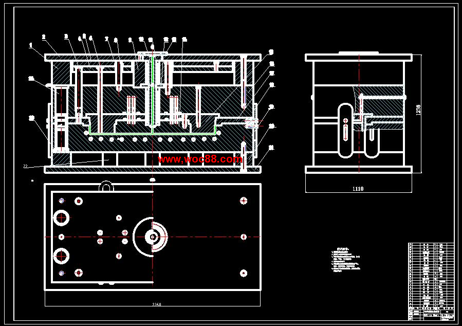 （全套CAD）汽車塑料保險杠注射成型模具設計（終稿）CAD截圖01