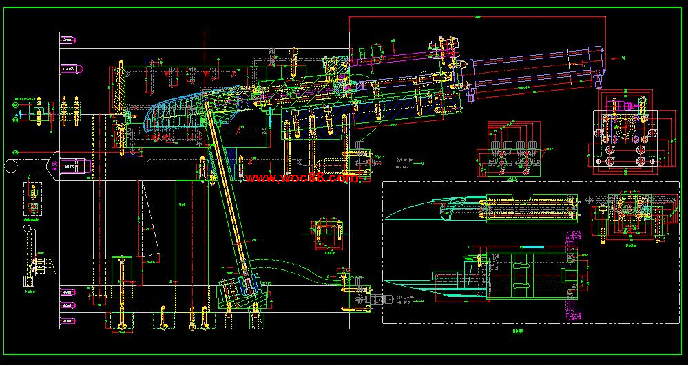 （全套CAD）汽車后視鏡磨邊機設計（終稿）CAD截圖01