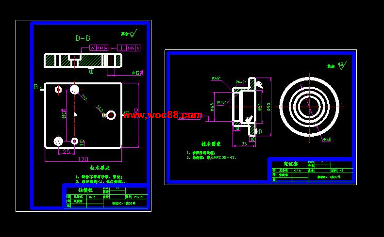 （全套CAD）法蘭盤831004加工工藝及鉆φ6孔夾具設計（終稿）CAD截圖03