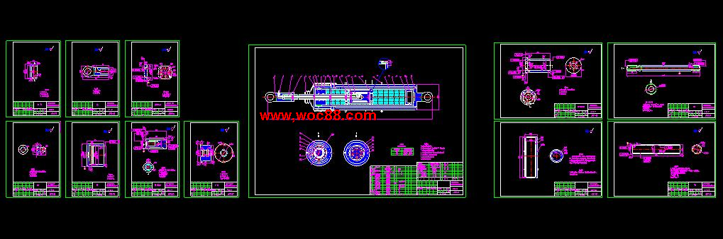 （全套CAD）汽車半主動懸架磁流變減震器的設計及仿真（終稿）CAD截圖04