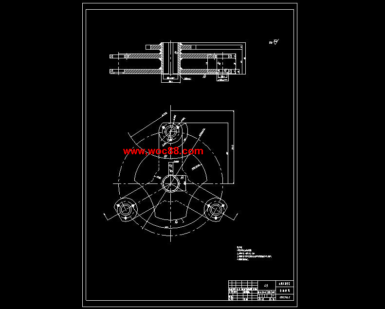 （全套CAD）槽輪間歇回轉機構的設計（終稿）CAD截圖04