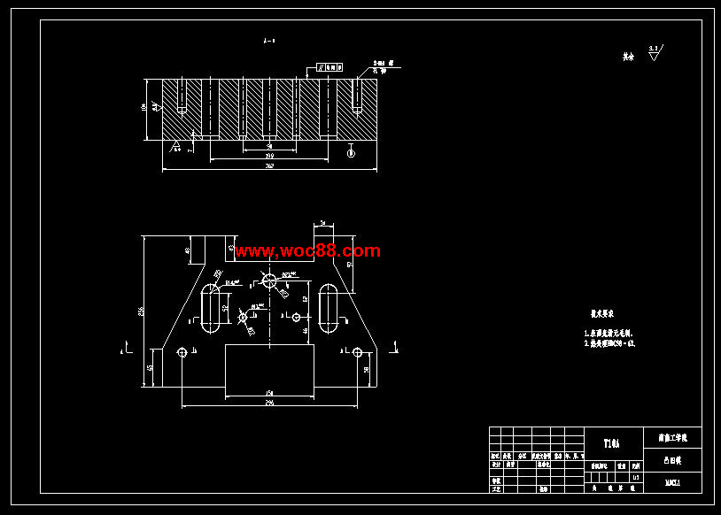 （全套CAD）汽車備輪架加固板的落料沖孔復合模設計（終稿）CAD截圖03