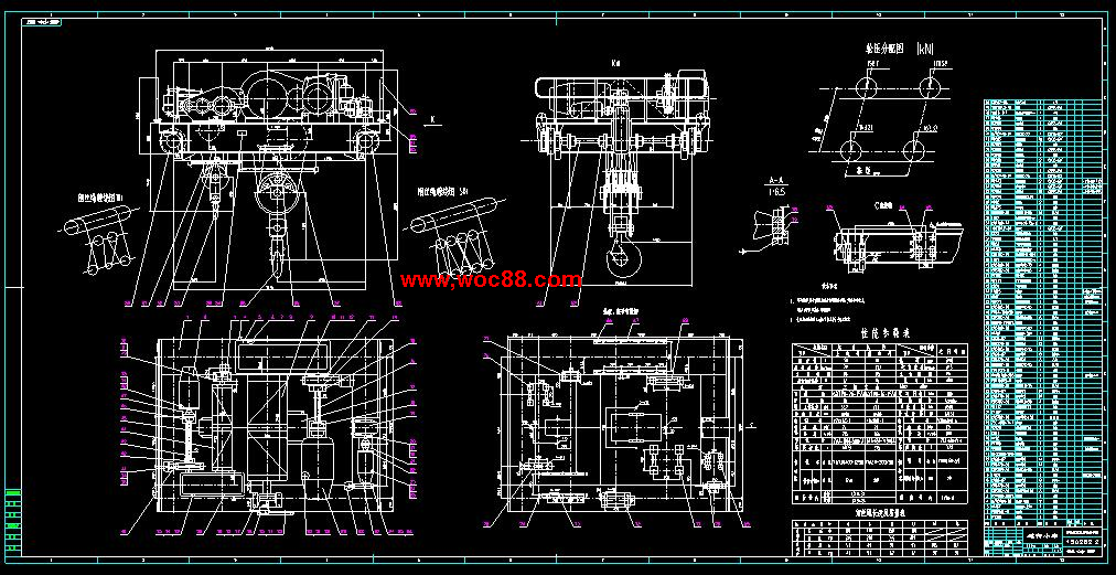 （全套CAD）橋式起重機總體方案及起升裝置的設計（終稿）CAD截圖01
