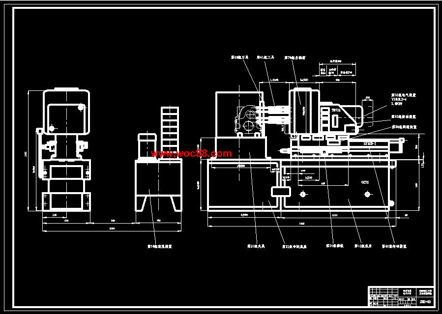 （全套CAD）汽車變速箱體前后端面鉆攻螺紋組合機床設計（終稿）CAD截圖04