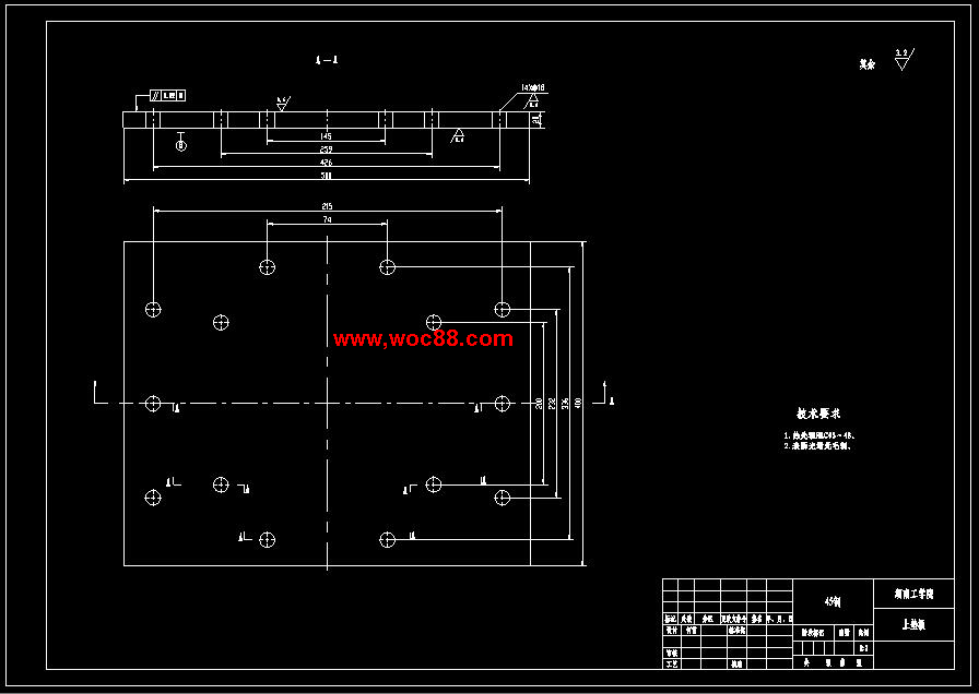 （全套CAD）汽車備輪架加固板的落料沖孔復合模設計（終稿）CAD截圖06