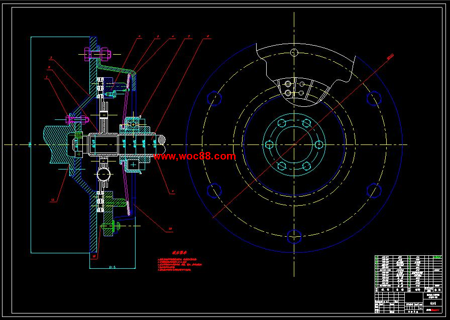 （全套CAD）比亞迪轎車拉式離合器設計（終稿）CAD截圖02
