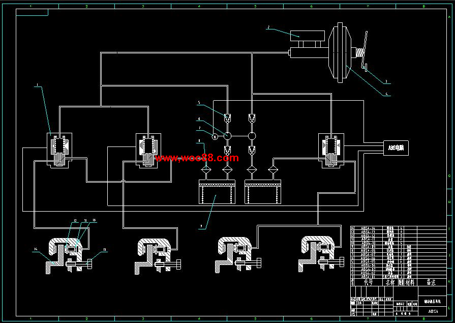 （全套CAD）汽車ABS系統及控制系統設計（終稿）CAD截圖04