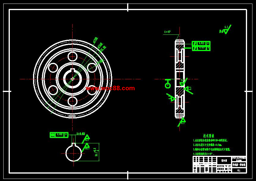 （全套CAD）汽車三軸五檔變速器設計（終稿）CAD截圖03