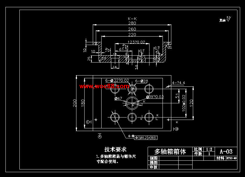 （全套CAD）汽缸體多軸鉆床加工設計（終稿）CAD截圖02