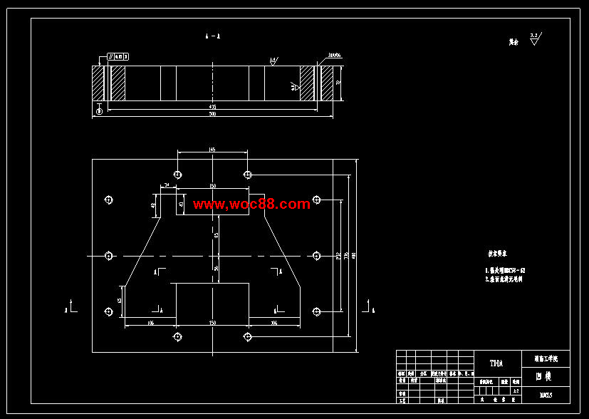 （全套CAD）汽車備輪架加固板的落料沖孔復合模設計（終稿）CAD截圖02
