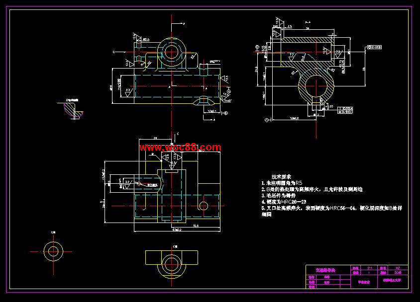 （全套CAD）汽車變速箱導塊的工藝工裝設計（終稿）CAD截圖02
