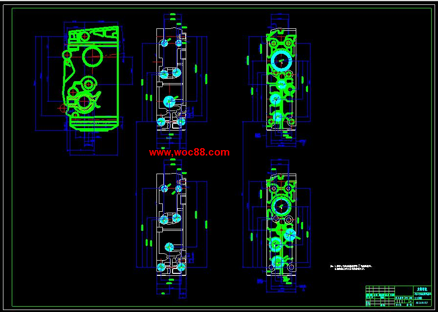 （全套CAD）汽車發動機附件箱多孔加工專機的設計（終稿）CAD截圖03