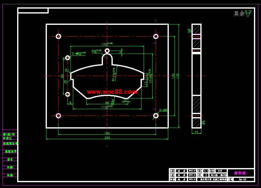 （全套CAD）汽車剎車片沖壓模具設計（終稿）CAD截圖02