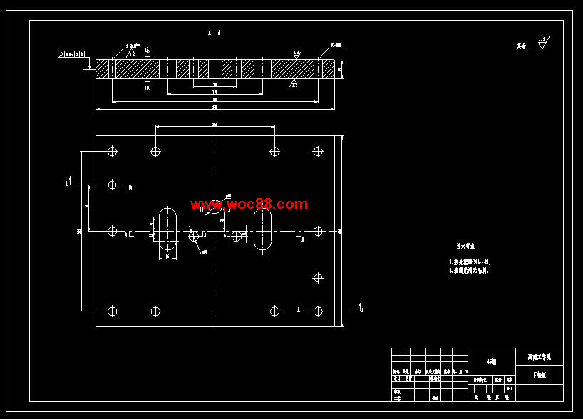 （全套CAD）汽車備輪架加固板的落料沖孔復合模設計（終稿）CAD截圖05