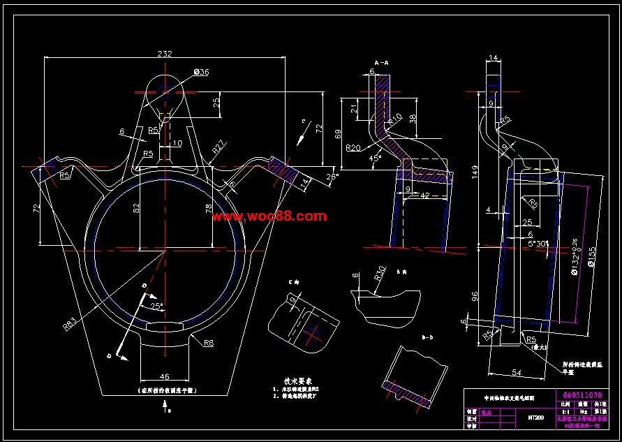 （全套CAD）汽車中間軸軸承支架的機械加工工藝規程及工藝裝備設計（終稿）CAD截圖01