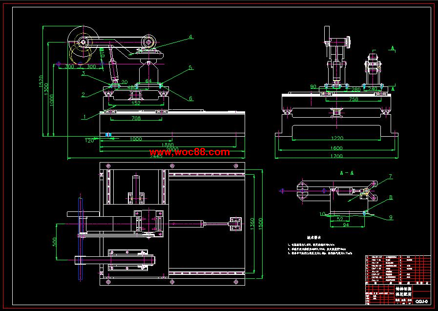 （全套CAD）棒料切割機設計（終稿）CAD截圖01