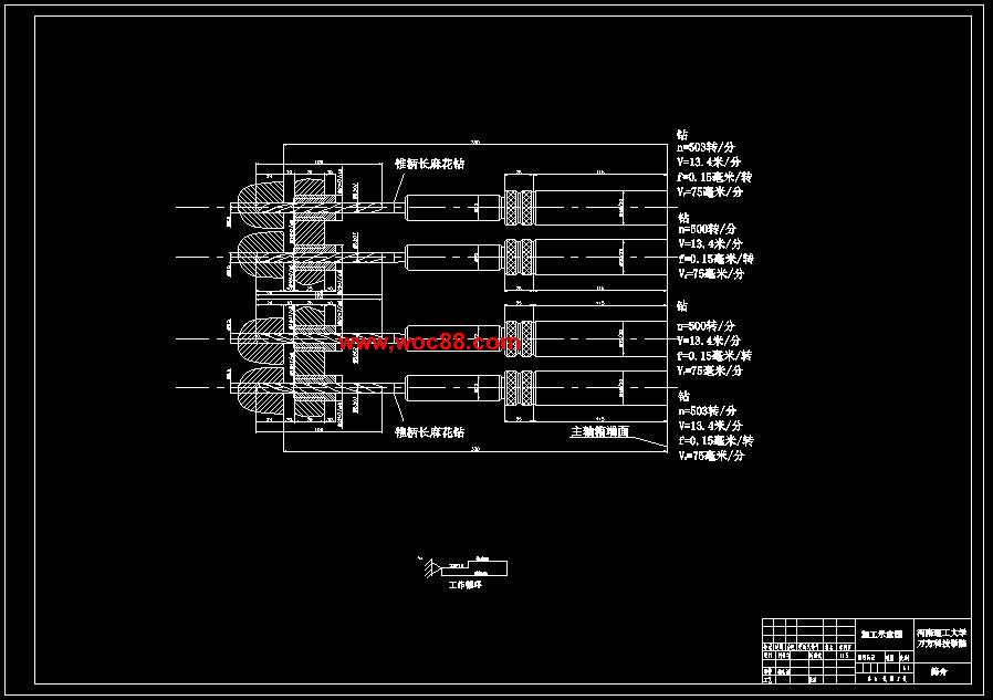 （全套CAD）汽車變速箱體前后端面鉆攻螺紋組合機床設計（終稿）CAD截圖03